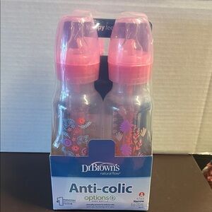 Pink Anti-Colic Baby Bottles